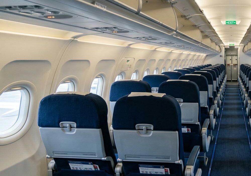 ZOTEK aviation foam The interior of a commercial aircraft