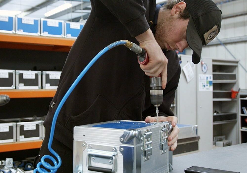 Case manufacturers Flight cases being manufactured at Polyformes