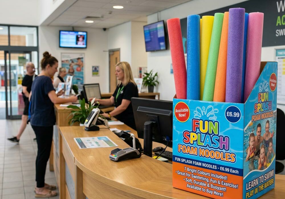 Foam noodle A box of foam noodles at a leisure centre