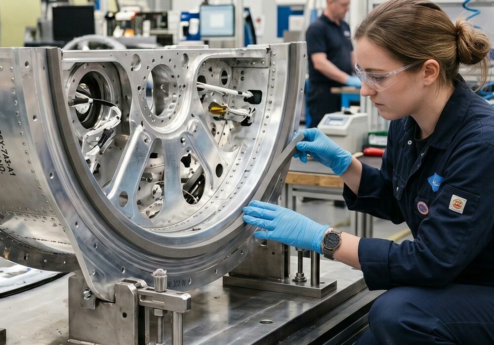Industrial foam seals A person adding an industrial foam seal to a product