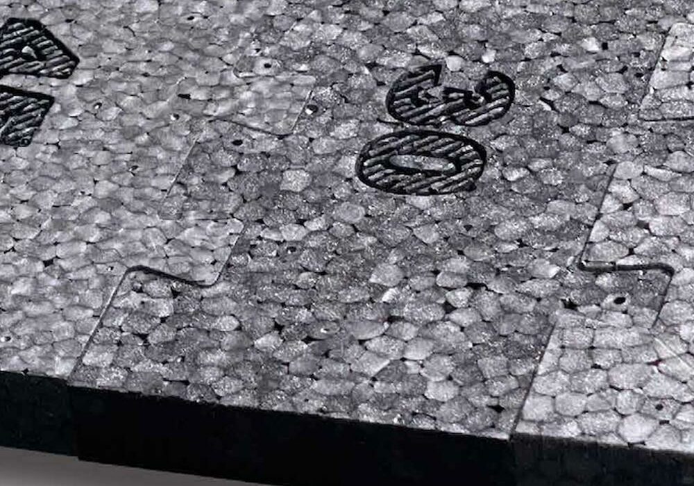 Recycled foam material Recycled foam material